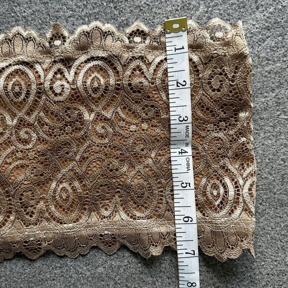 NWOT Free People Seamless & Lace Bandeau Bra Wear 2 Ways Cream / Beige XS/S - Picture 10 of 11